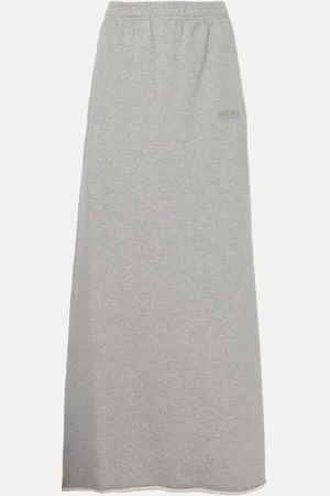 Vetements Molleton cotton-blend maxi skirt