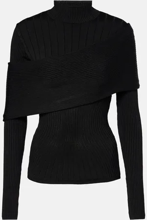 MUGLER Ribbed-knit top