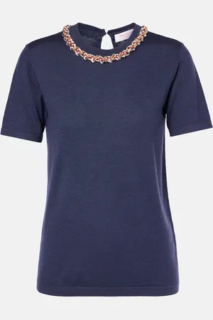 Carolina Herrera Embellished wool and silk sweater