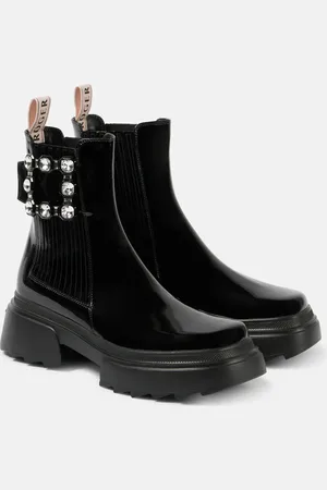 Roger Vivier Wallaviv patent leather Chelsea boots
