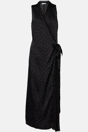 Vince Polka-dot chiffon wrap dress