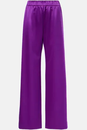 VALENTINO Silk satin wide-leg pants