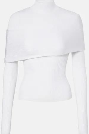 MUGLER Ribbed-knit top