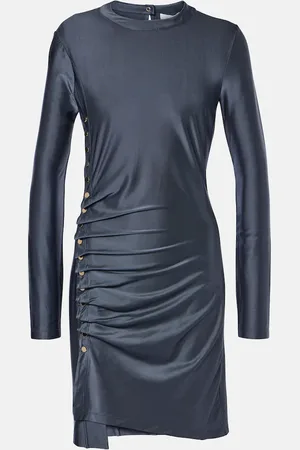 Paco rabanne Gathered jersey minidress