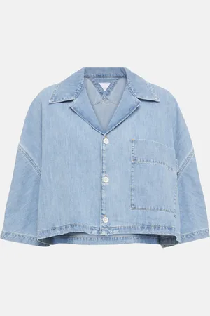 Bottega Veneta Cropped cotton denim shirt