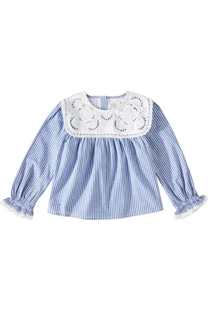 Louise Misha Henriette lace-trimmed cotton top