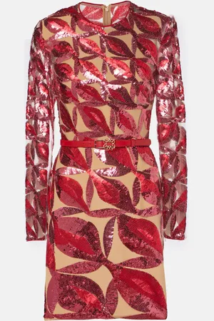 Elie saab Diana sequined tulle minidress