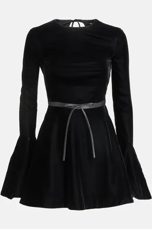 Saint Laurent Open-back velvet minidress