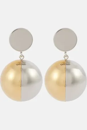 Paco rabanne Colorblocked clip-on earrings