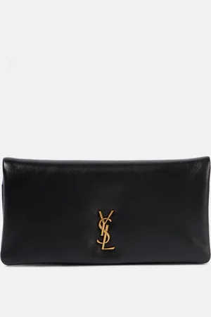 Saint Laurent Calypso Mini leather wallet on chain