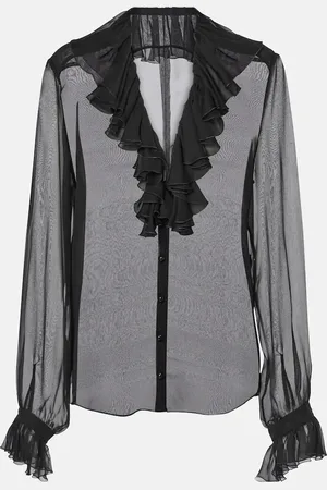 Dolce & Gabbana Ruffled silk chiffon blouse