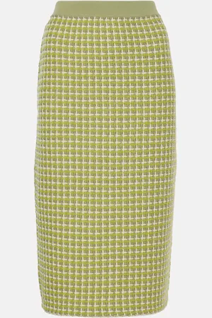 Tory Burch Knitted checked pencil skirt