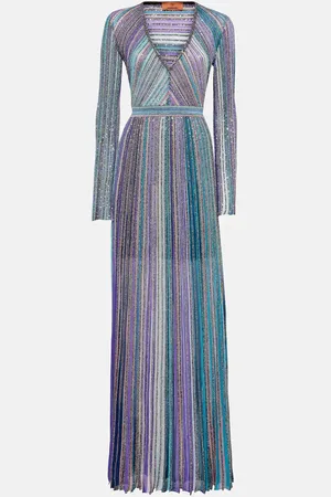 Missoni Striped lamÃ© maxi dress