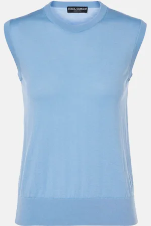 Dolce & Gabbana DG cashmere and silk top