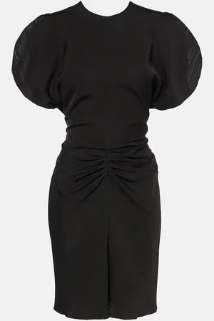 Victoria Beckham Gathered puff-sleeve minidress