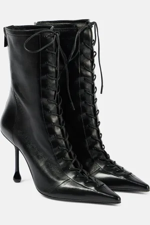 Jimmy Choo Scarlett 95 leather lace-up boots