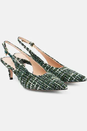 Gianvito Rossi 55 bouclÃ© slingback pumps
