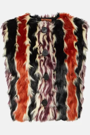 Missoni Striped faux fur vest