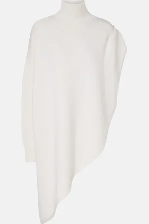 Alaïa AlaÃ¯a Asymmetric caped wool sweater