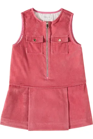 Moncler Pleated cotton velvet dress