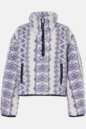 Marant Etoile Marie printed teddy half-zip sweater