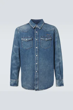 Givenchy Logo embroidered denim shirt