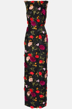 Erdem Embroidered jacquard gown
