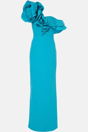 Rebecca Vallance Ella ruffled one-shoulder gown