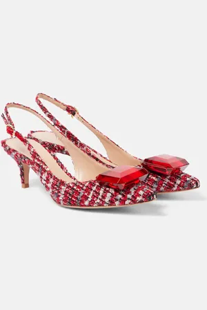 Gianvito Rossi Jaipur bouclÃ© slingback pumps