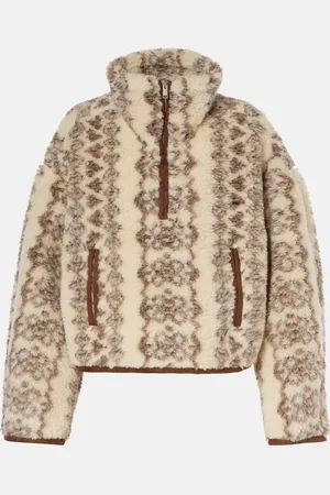 Marant Etoile Marie printed teddy half-zip sweater