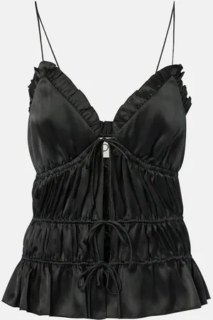 TOVE Keonie gathered silk top