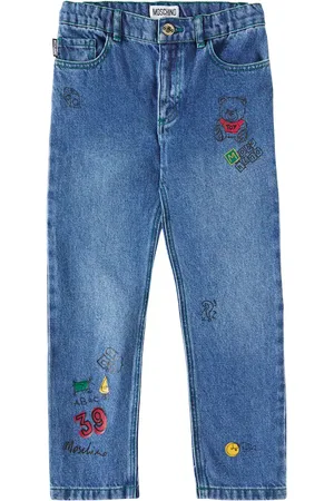 Moschino Teddy Bear printed straight jeans