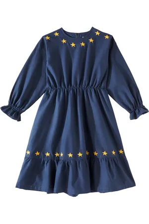 Tiny Cottons Stars embroidered cotton dress