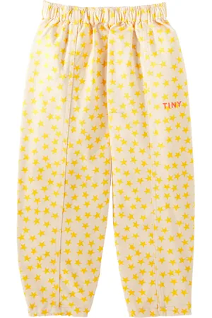 Tiny Cottons Stars printed cotton twill barrel-leg pants