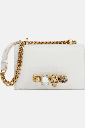 Alexander McQueen Jewelled Satchel Mini leather crossbody bag