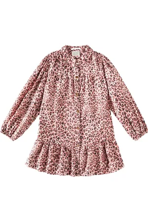 Scotch&Soda Leopard-print cotton flannel shirt dress
