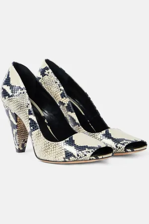 Khaite Cedar snake-effect leather pumps