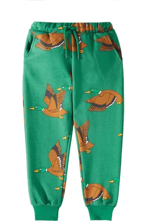 Mini Rodini Ducks cotton jersey sweatpants