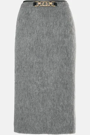 Moncler Wool and mohair-blend pencil skirt