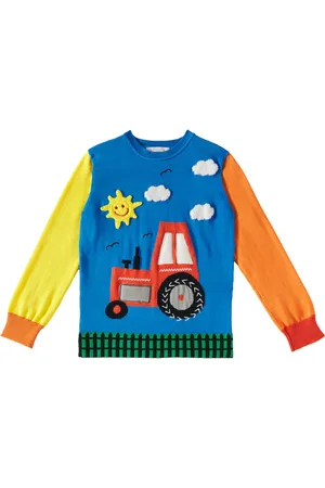 Stella McCartney Jacquard cotton and wool sweater