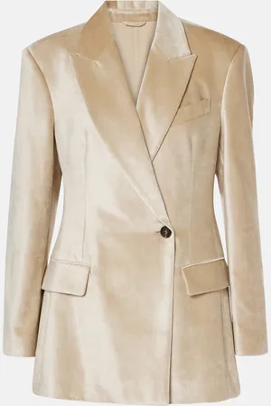 Brunello Cucinelli Cotton-blend velvet blazer