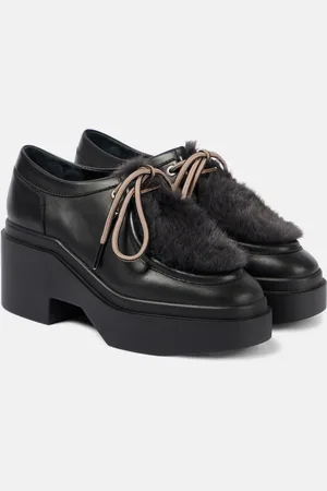 Robert Clergerie Norton leather platform flats