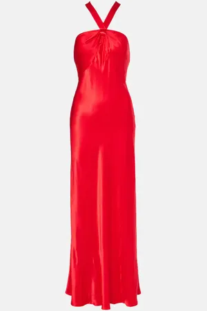 RIXO London Losanna halterneck satin gown