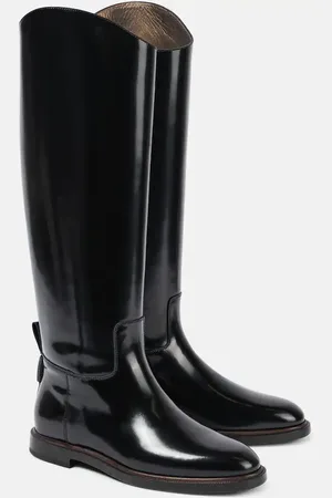 Brunello Cucinelli Polished leather knee-high boots