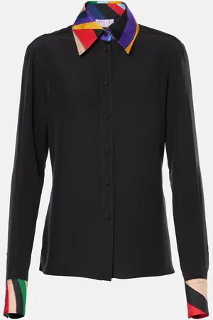 Puccini Silk crÃªpe de chine polo shirt