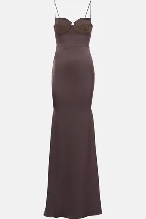 ALEX PERRY Satin bustier gown