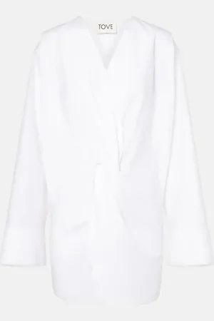 TOVE Destry gathered cotton poplin top