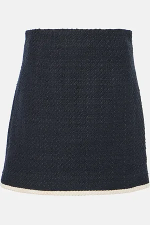 VERONICA BEARD Roman cotton-blend tweed miniskirt