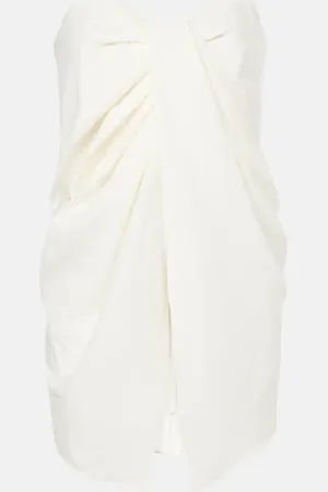 TOVE Tuiren draped linen and cotton-blend top
