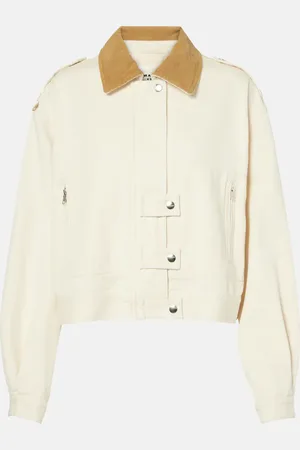 Marant Etoile Julie corduroy-trimmed denim jacket